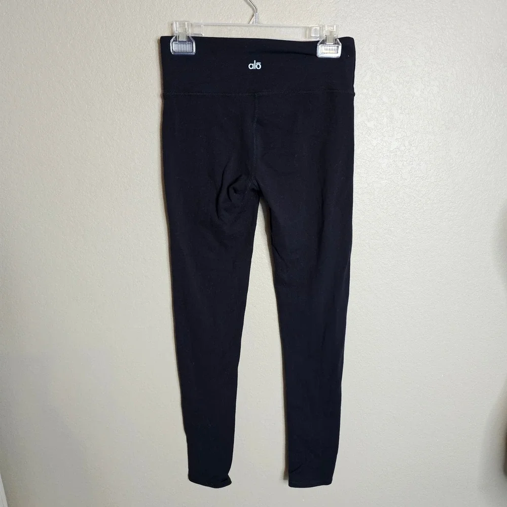 Alo Yoga Womens High Waist Leggings Black Size Medium Activewear